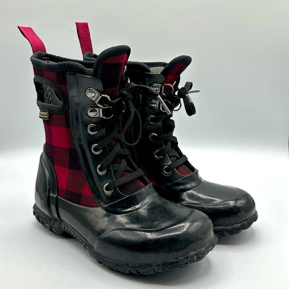 Bogs | Sidney Waterproof Boots | Toddler Size 11 | Black, Red
